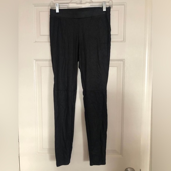 Trouvé Pants Womens Extra Small Black Stretch Faux Leather Skinny Leggings - Picture 1 of 5